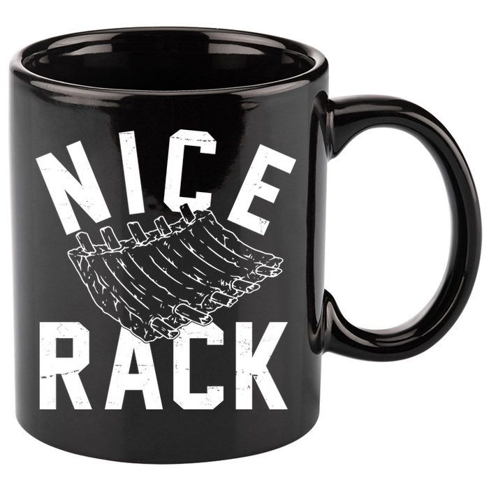 Nice Rack Ribs Bbq Lover Funny 11oz C Handle Ceramic Mug