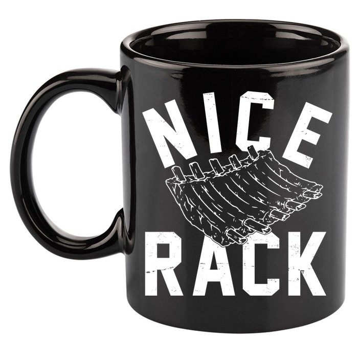 Nice Rack Ribs Bbq Lover Funny 11oz C Handle Ceramic Mug