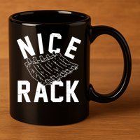 Nice Rack Ribs Bbq Lover Funny 11oz C Handle Ceramic Mug