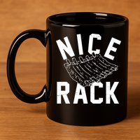 Nice Rack Ribs Bbq Lover Funny 11oz C Handle Ceramic Mug