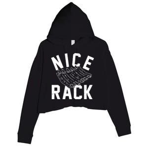 Nice Rack Ribs Bbq Lover Funny Crop Fleece Hoodie