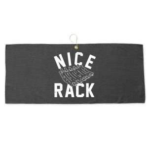 Nice Rack Ribs Bbq Lover Funny Large Microfiber Waffle Golf Towel