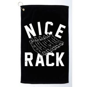 Nice Rack Ribs Bbq Lover Funny Platinum Collection Golf Towel