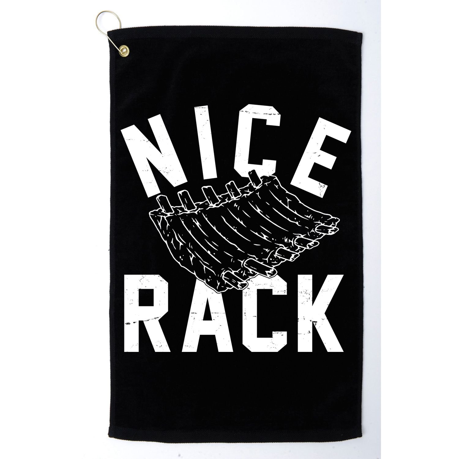 Nice Rack Ribs Bbq Lover Funny Golf Towel