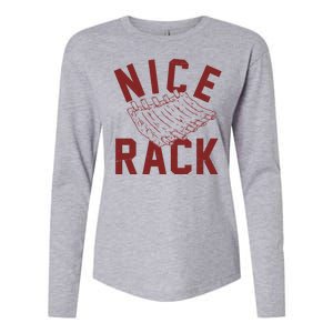 Nice Rack Ribs Bbq Lover Funny Womens Cotton Relaxed Long Sleeve T-Shirt