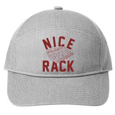 Nice Rack Ribs Bbq Lover Funny 7-Panel Snapback Hat