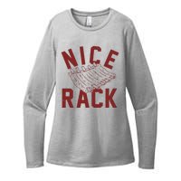 Nice Rack Ribs Bbq Lover Funny Womens CVC Long Sleeve Shirt