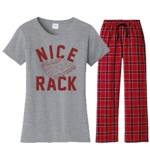 Nice Rack Ribs Bbq Lover Funny Women's Flannel Pajama Set