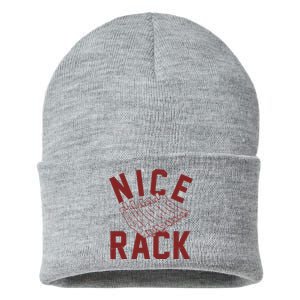 Nice Rack Ribs Bbq Lover Funny Sustainable Knit Beanie