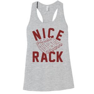 Nice Rack Ribs Bbq Lover Funny Women's Racerback Tank