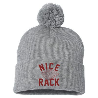 Nice Rack Ribs Bbq Lover Funny Pom Pom 12in Knit Beanie