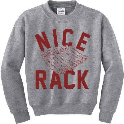 Nice Rack Ribs Bbq Lover Funny Kids Sweatshirt