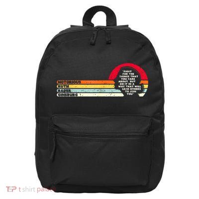 Notorious RBG Ruth Bader Ginsburg Vintage Supreme Court 16 in Basic Backpack