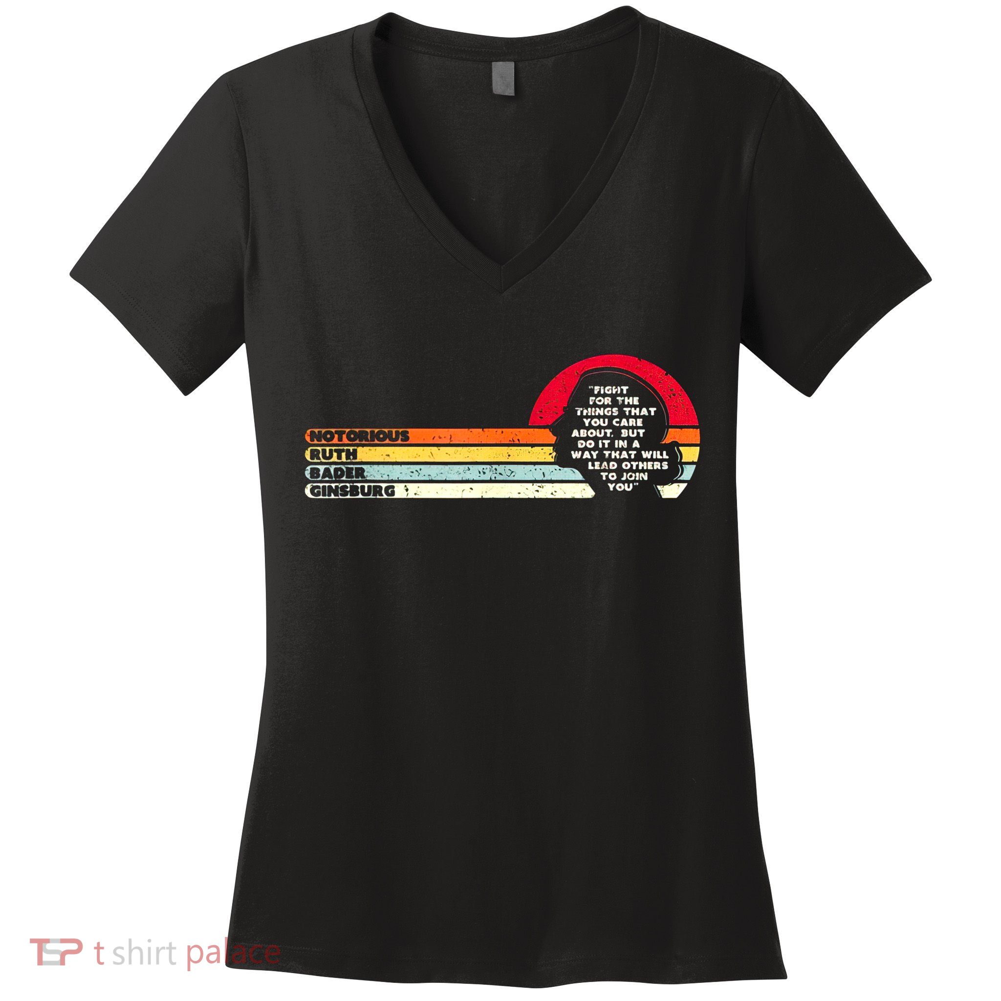 Notorious RBG Ruth Bader Ginsburg Vintage Supreme Court Women's V-Neck T-Shirt