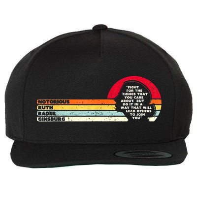 Notorious RBG Ruth Bader Ginsburg Vintage Supreme Court Wool Snapback Cap