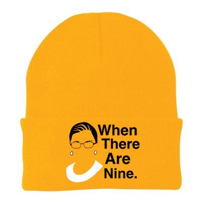 Notorious RBG Ruth Bader Ginsburg When There Are Nine Knit Cap Winter Beanie