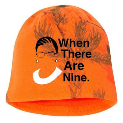 Notorious RBG Ruth Bader Ginsburg When There Are Nine Kati - Camo Knit Beanie