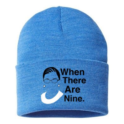 Notorious RBG Ruth Bader Ginsburg When There Are Nine Sustainable Knit Beanie