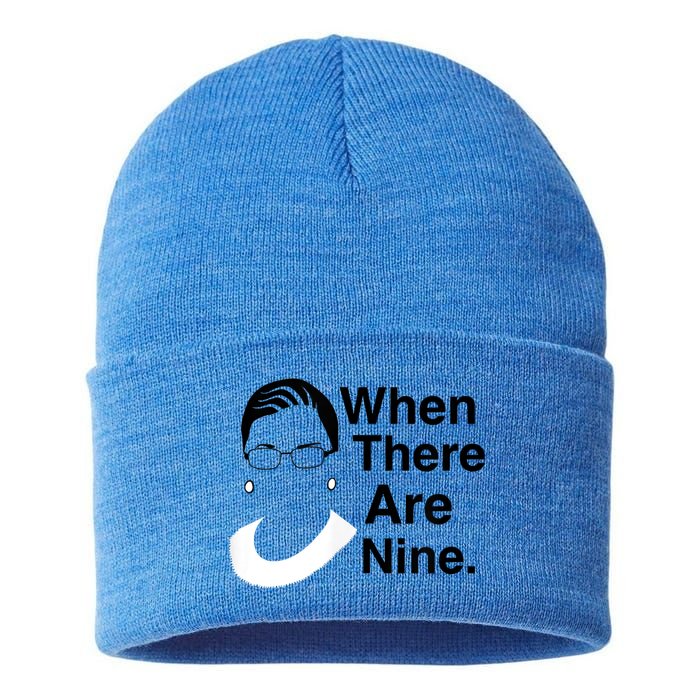 Notorious RBG Ruth Bader Ginsburg When There Are Nine Sustainable Knit Beanie