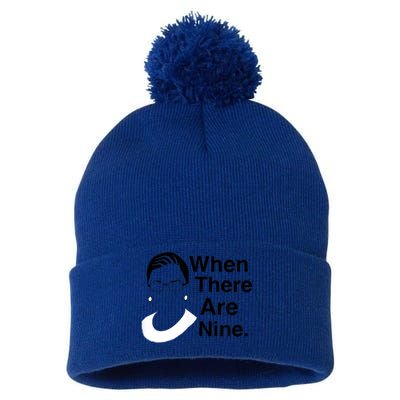 Notorious RBG Ruth Bader Ginsburg When There Are Nine Pom Pom 12in Knit Beanie