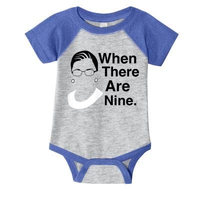 Notorious RBG Ruth Bader Ginsburg When There Are Nine Infant Baby Jersey Bodysuit