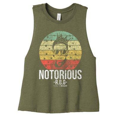 Notorious RBG Ruth Bader Ginsburg Political Feminist Women's Racerback Cropped Tank