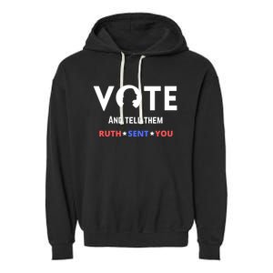 Notorious Rbg Ruth Bader Ginsburg Vote Feminist Great Gift Garment-Dyed Fleece Hoodie