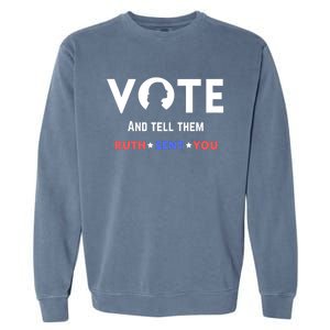 Notorious Rbg Ruth Bader Ginsburg Vote Feminist Great Gift Garment-Dyed Sweatshirt