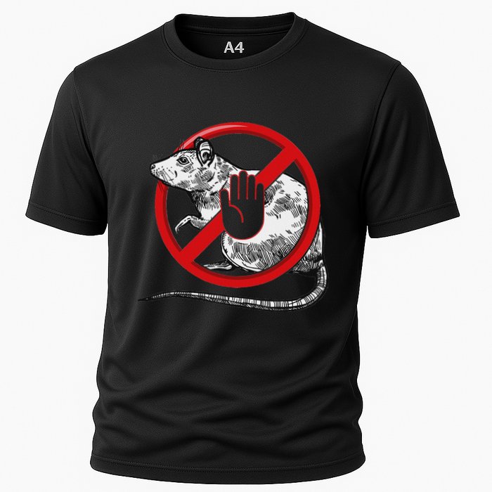 No Rat Sign Stop Snitching Pest Control Cool Novelty Graphic Cooling Performance Crew T-Shirt
