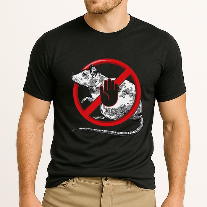 No Rat Sign Stop Snitching Pest Control Cool Novelty Graphic Cooling Performance Crew T-Shirt