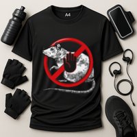 No Rat Sign Stop Snitching Pest Control Cool Novelty Graphic Cooling Performance Crew T-Shirt