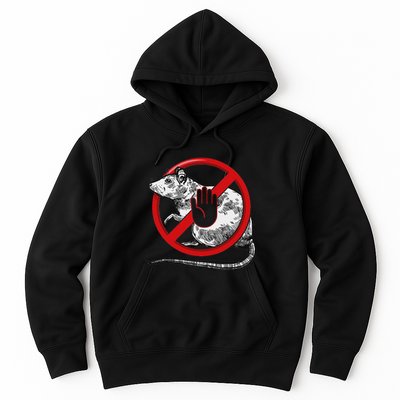 No Rat Sign Stop Snitching Pest Control Cool Novelty Graphic Hoodie