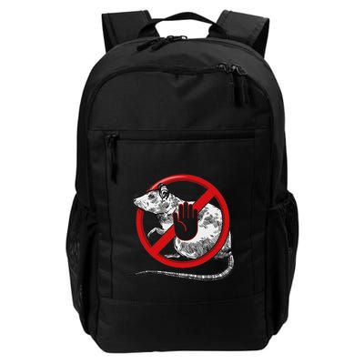 No Rat Sign Stop Snitching Pest Control Cool Novelty Graphic Daily Commute Backpack