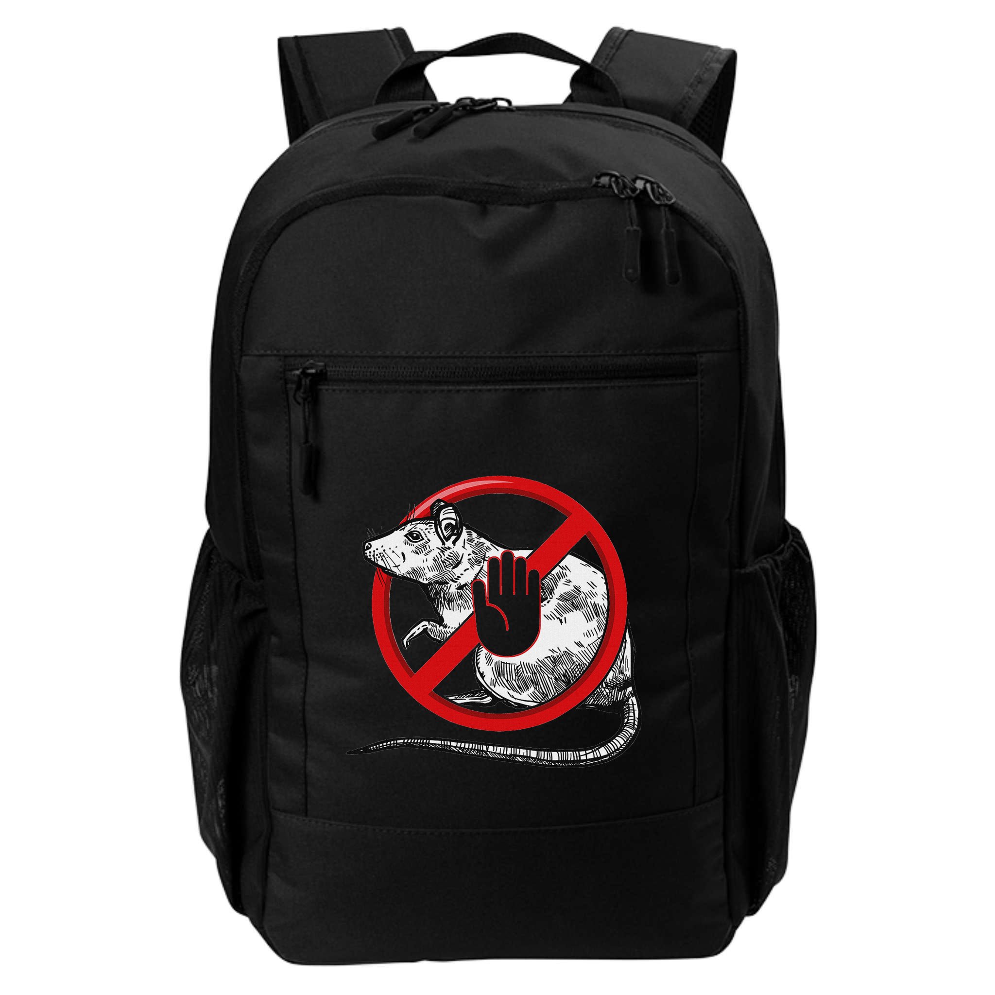 No Rat Sign Stop Snitching Pest Control Cool Novelty Graphic Backpack