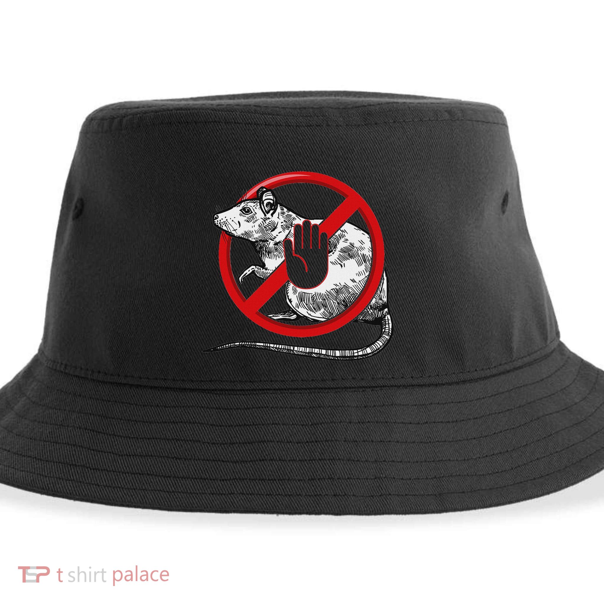 No Rat Sign Stop Snitching Pest Control Cool Novelty Graphic Sustainable Bucket Hat