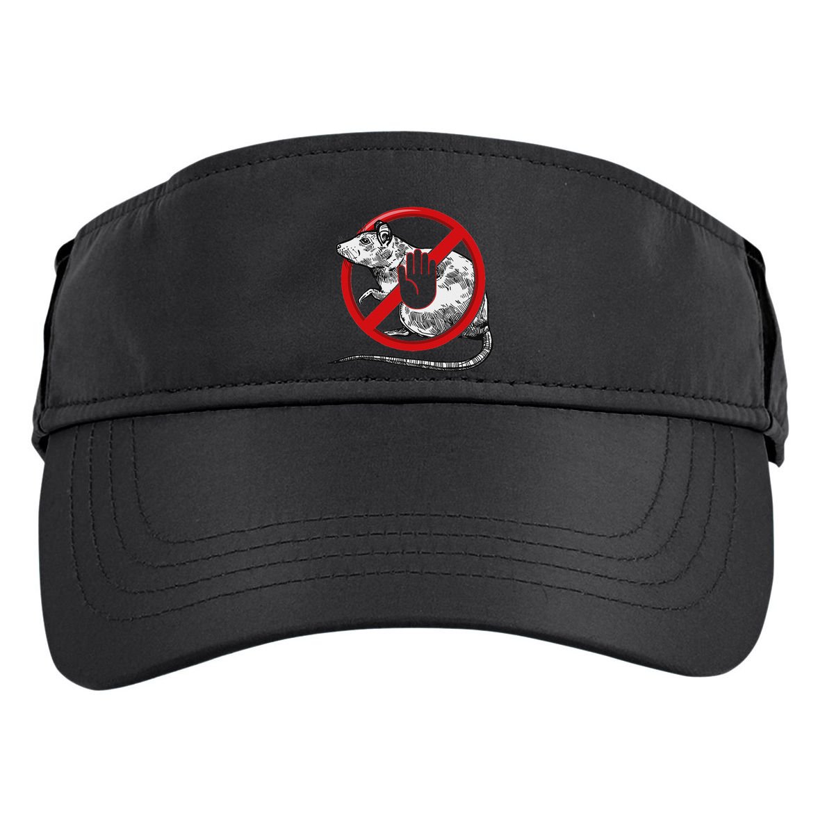 No Rat Sign Stop Snitching Pest Control Cool Novelty Graphic Adult Drive Performance Visor