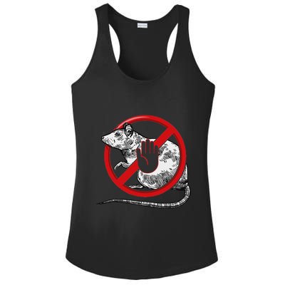 No Rat Sign Stop Snitching Pest Control Cool Novelty Graphic Ladies PosiCharge Competitor Racerback Tank