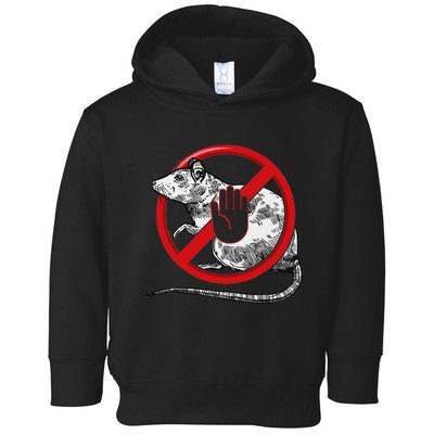 No Rat Sign Stop Snitching Pest Control Cool Novelty Graphic Toddler Hoodie