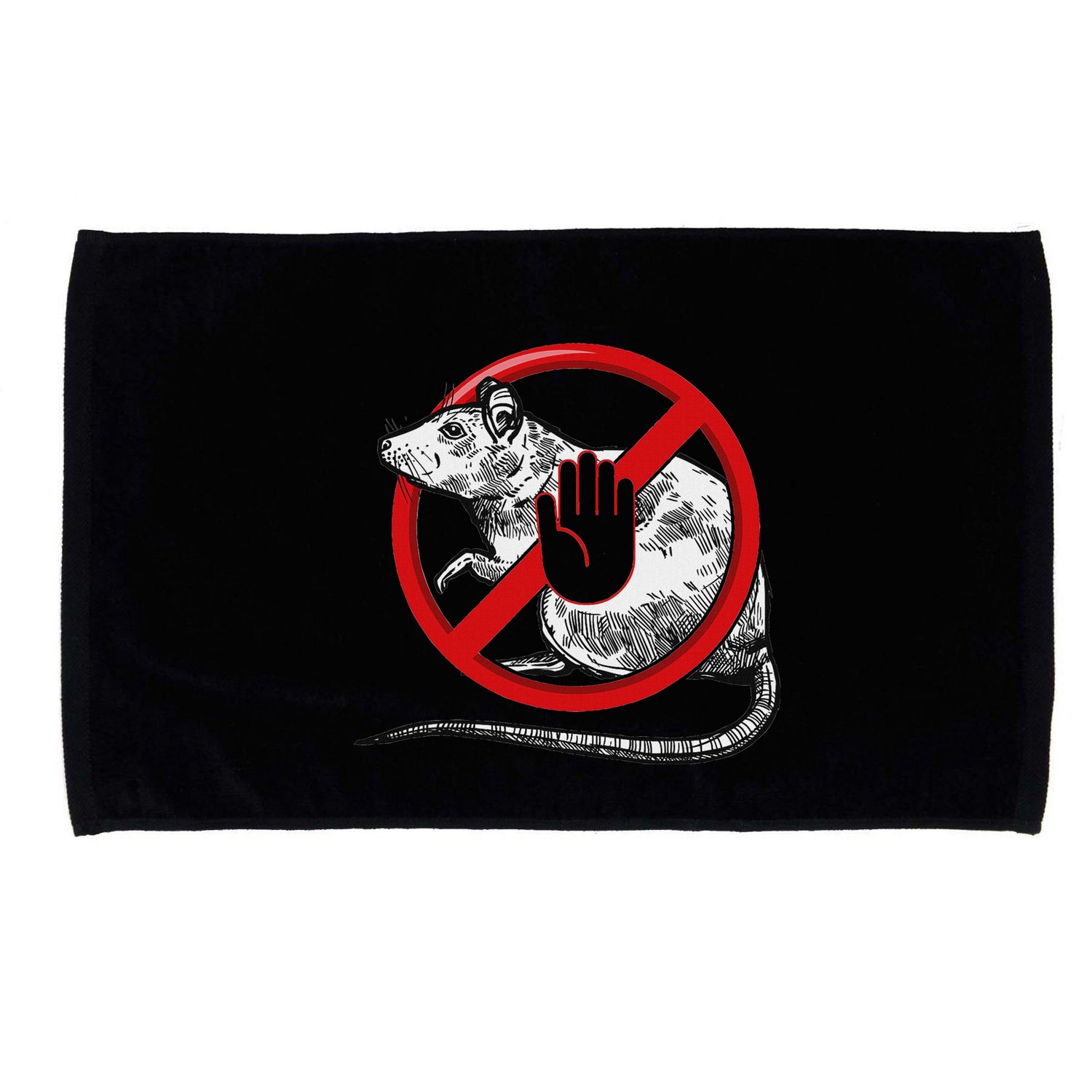No Rat Sign Stop Snitching Pest Control Cool Novelty Graphic Microfiber Hand Towel