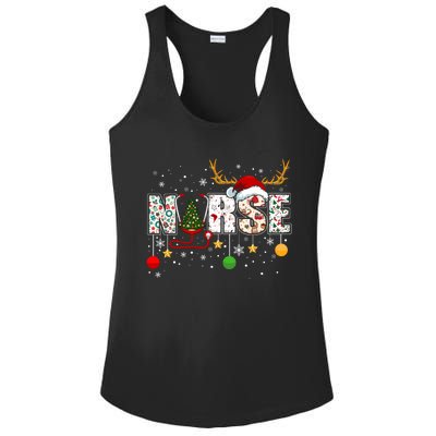 Nurse Rn Stethoscope Christmas Tree Ornats Decor Gift Ladies PosiCharge Competitor Racerback Tank