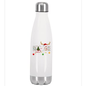 Nurse Rn Stethoscope Christmas Tree Ornats Decor Gift Stainless Steel Insulated Water Bottle