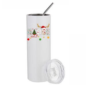 Nurse Rn Stethoscope Christmas Tree Ornats Decor Gift Stainless Steel Tumbler