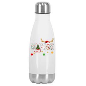 Nurse Rn Stethoscope Christmas Tree Ornats Decor Gift Stainless Steel Insulated Water Bottle