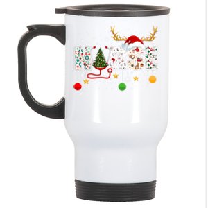 Nurse Rn Stethoscope Christmas Tree Ornats Decor Gift Stainless Steel Travel Mug