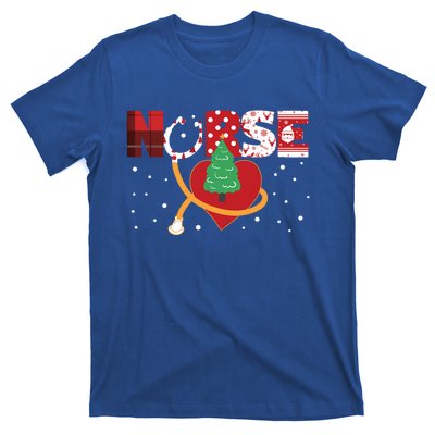 Nurse Rn Stethoscope Christmas Tree Ornats Nursing Doctor Gift T-Shirt