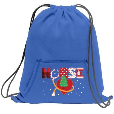 Nurse Rn Stethoscope Christmas Tree Ornats Nursing Doctor Gift Sweatshirt Cinch Pack Bag