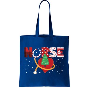 Nurse Rn Stethoscope Christmas Tree Ornats Nursing Doctor Gift Tote Bag