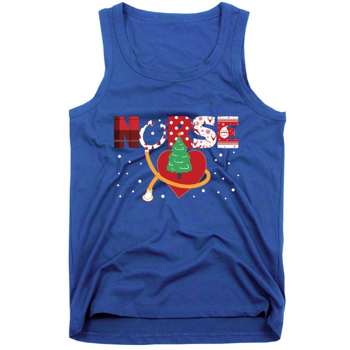 Nurse Rn Stethoscope Christmas Tree Ornats Nursing Doctor Gift Tank Top