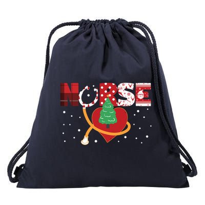 Nurse Rn Stethoscope Christmas Tree Ornats Nursing Doctor Gift Drawstring Bag