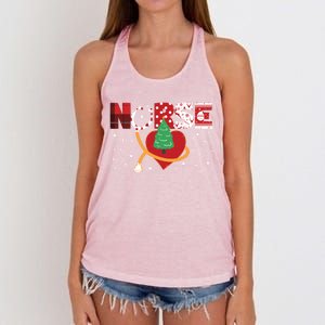 Nurse Rn Stethoscope Christmas Tree Ornats Nursing Doctor Gift Women's Knotted Racerback Tank